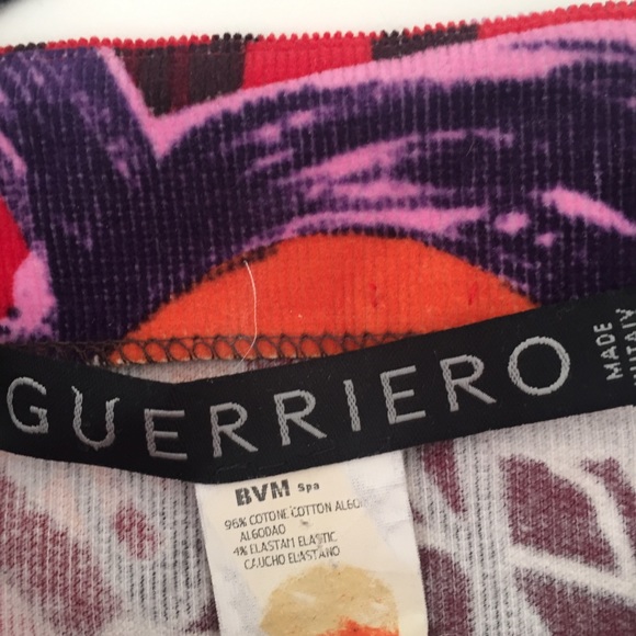 Designer GUERRIERO corduroy retro mini dress - Picture 4 of 4